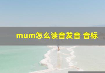 mum怎么读音发音 音标